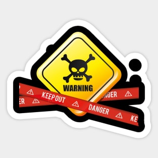 Danger Warning Line Sticker